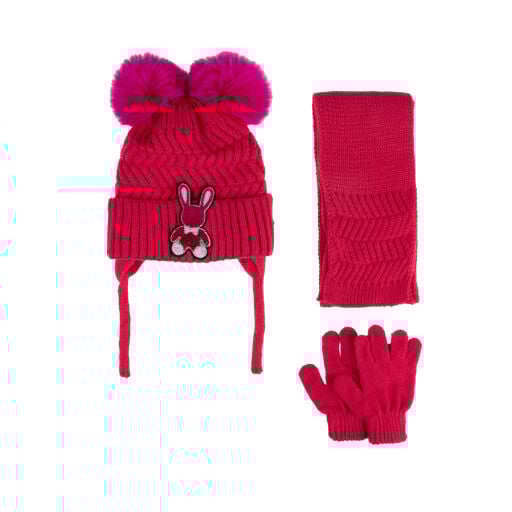 Kız Çocuk Atkı Bere Eldiven Takım